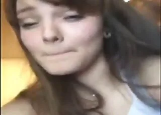 Close-up of drilled wet dog cunt in tight angle