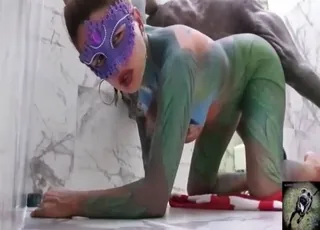 Girl in Odd Bodysuit Bangs Her Dog - Zoo Porn Scene with animal sex Action and Animal Lover Fantasy